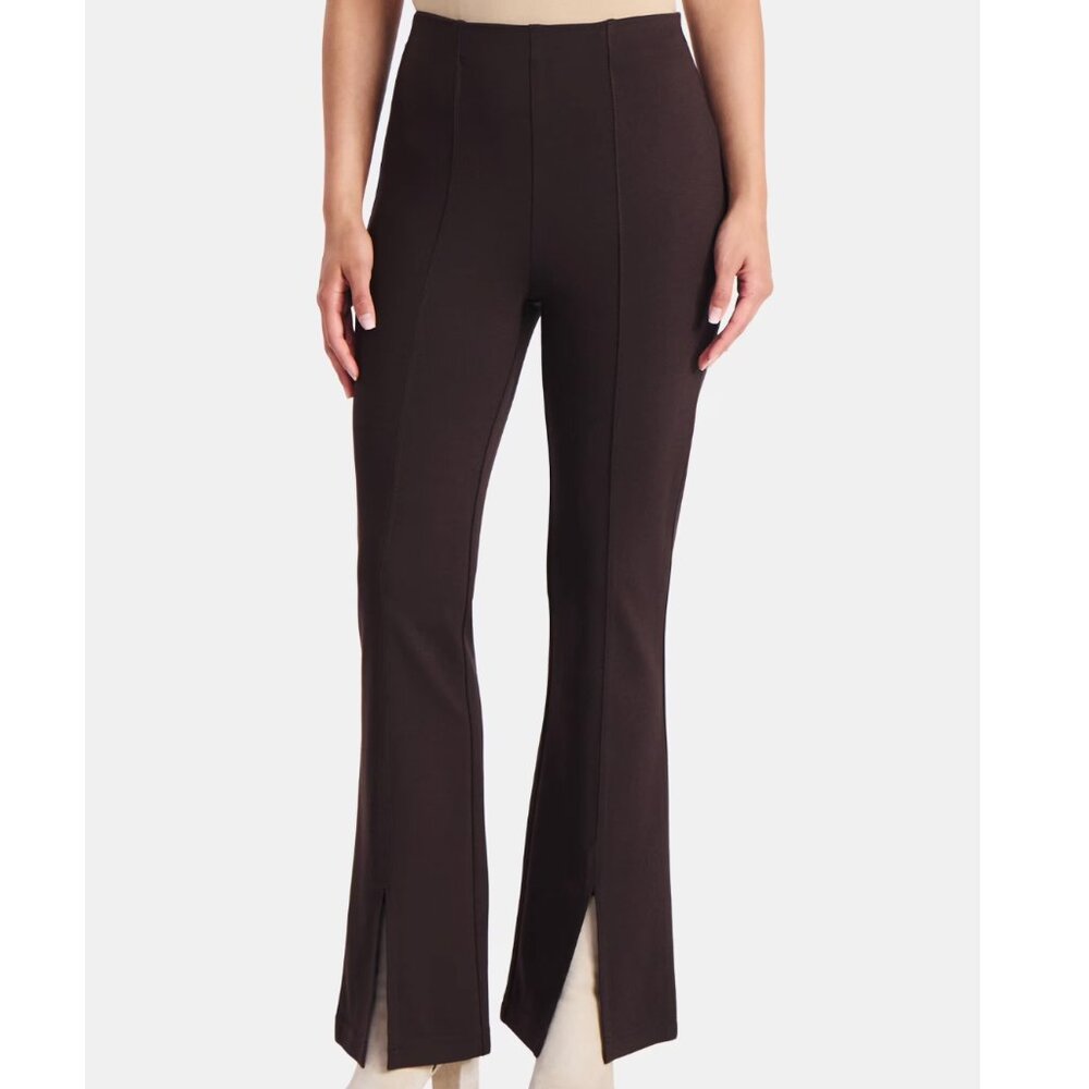 Time and Tru Women’s Flare Ponte Pants Front Slit Black Size L (10–14) NWT